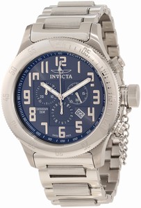 Invicta Gunmetal Dial Stainless Steel With Textured Center Links Watch #10552 (Men Watch)