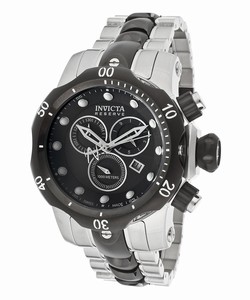 Invicta Black Dial Stainless Steel Band Watch #10572 (Men Watch)