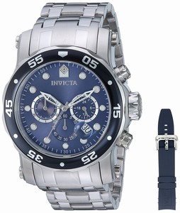 Invicta Blue Dial Stainless Steel Band Watch #10578 (Men Watch)