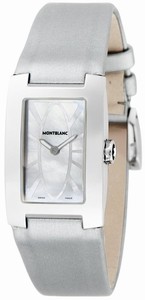 MontBlanc Profile Lady Elegance Quartz Mother of Pearl Dial Gray Satin Watch# 106169 (Women Watch)