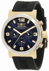 Invicta Specialty Quartz Chronograph Black Polyurethane Watch # 10638 (Men Watch)