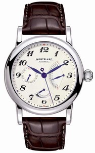 MontBlanc Star Automatic Analog Day Date Dial Brown Leather Watch #106462 (Men Watch)