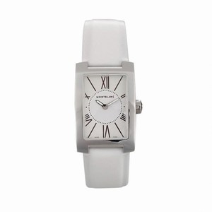 MontBlanc Profile Lady Elegance Quartz Analog White Leather Watch# 107313 (Women Watch)
