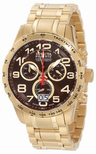 Invicta Brown Dial Stainless Steel Band Watch #10742 (Men Watch)