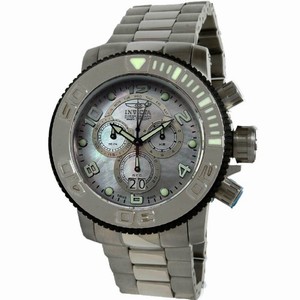 Invicta Swiss Ronda 8040.N Quartz Chronograph Platunum MOP Watch #10770 (Men Watch)