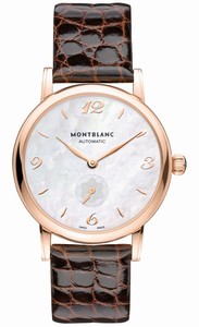 MontBlanc Star Classique Lady Automatic Analog Rose Gold Case Leather Watch# 107911 (Women Watch)
