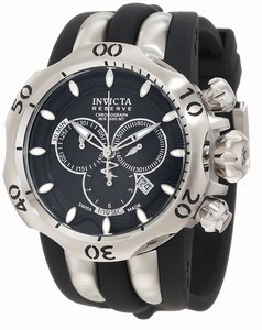 Invicta Black Dial Chronograph Luminous Stop-watch Watch #10825 (Men Watch)