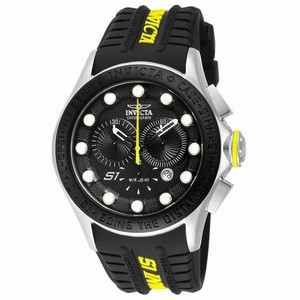 Invicta Black Dial Fixed Black Band Watch #10838 (Men Watch)