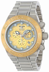 Invicta Gold Dial Stainless Steel Watch #10857 (Men Watch)