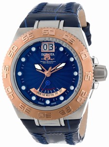 Invicta Subaqua Quartz Analog Blue Leather Watch # 10873 (Men Watch)