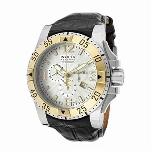 Invicta Quartz Chronograph Date Black Leather Watch # 10903 (Men Watch)