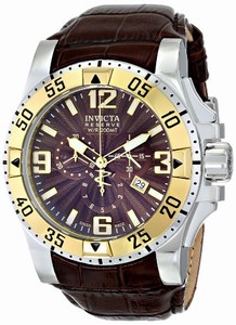 Invicta Swiss Quartz Chronograph Brown Watch #10906 (Men Watch)