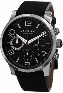 MontBlanc Timewalker Automatic Chronograph Date Black Leather Watch# 109345 (Men Watch)