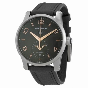 MontBlanc Timewalker Automatic Dual Time Date Black Leather Special Edition Watch# 110465 (Men Watch)