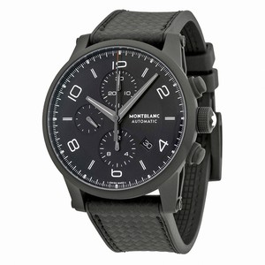 MontBlanc Timewalker Automatic Chronograph Date Black Leather Watch# 111197 (Men Watch)
