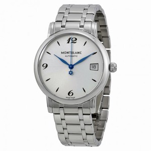 MontBlanc Star Classique Automatic White Opaline Dial Date Stainless Steel Watch# 111591 (Women Watch)
