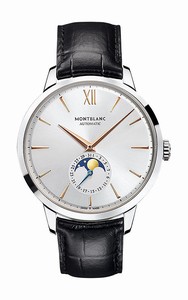 MontBlanc Heritage Spirit Automatic Moon Phase Date Dial Black Leather Watch# 111620 (Men Watch)