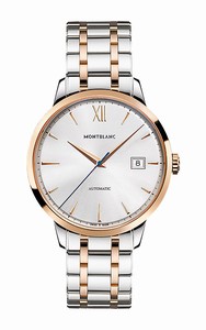 MontBlanc Heritage Spirit Automatic Date 18k Rose Gold and Stainless Steel Watch# 111625 (Men Watch)