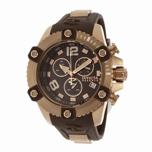 Invicta Reserve Quartz Chronograph Date Brown Polyurethane Watch # 11174 (Men Watch)