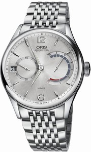 Oris Silver Dial Stainless Steel Band Watch #11177004061MB (Men Watch)