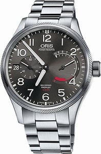 Oris Anthracite Dial Stainless Steel Band Watch #11177114163MB (Men Watch)
