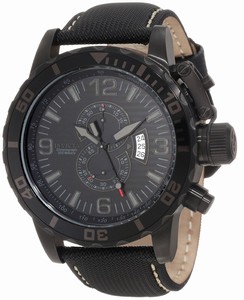 Invicta Quartz Chronograph Date Black Nylon Watch #11179 (Men Watch)