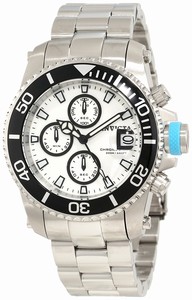 Invicta White Luminous Dial Stainless Steel Watch #11221 (Men Watch)