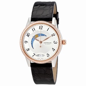 MontBlanc Silvery-white Guilloche Automatic Watch #112499 (Women Watch)