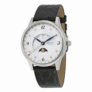 MontBlanc Silvery White Automatic Watch #112556 (Women Watch)