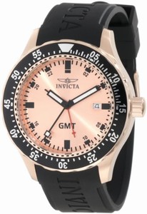 Invicta Specialty Quartz Analog Date Rose Gold Dial Polyurethane Strap Watch # 11257 (Men Watch)