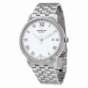 MontBlanc White Automatic Watch #112610 (Men Watch)