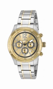 Invicta Gold Dial Fixed Gold-tone Band Watch #11374 (Men Watch)