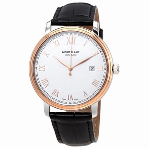 MontBlanc White Automatic Watch #114336 (Men Watch)