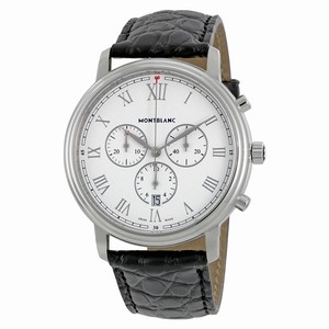 MontBlanc Tradition Quartz Chronograph Date Black Leather Watch# 114339 (Men Watch)