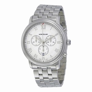 MontBlanc Tradition Quartz Chronograph Date Stainless Steel Watch# 114340 (Men Watch)