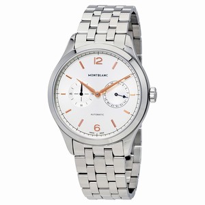 MontBlanc Silvery- White Automatic Watch #114873 (Men Watch)