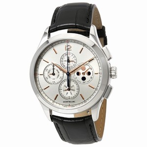 MontBlanc Silvery White Automatic Watch #114875 (Men Watch)