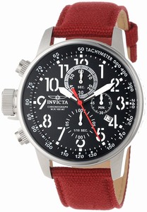 Invicta I Force Quartz Chronograph Date Red Cloth Watch #11517 (Men Watch)