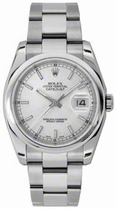 Rolex Silver Dial Stainless Steel Band Watch #116200 (Men Watch)