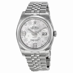 Rolex Silver Dial Fixed Domed Band Watch #116200SFAJ (Men Watch)
