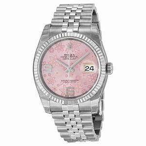 Rolex Automatic (Self Winding) Dial color Pink Floral Watch # 116234PKAFJ (Women Watch)