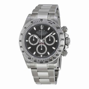 Rolex Black Dial Stainless steel Band Watch # 116520 (Men Watch)