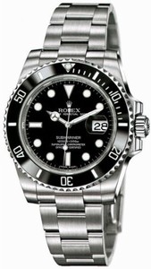 Rolex Black Dial Ceramic Band Watch #116610 (Men Watch)