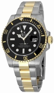 Rolex Black Dial Unidirectional Rotating Bezel Band Watch #116613 (Men Watch)