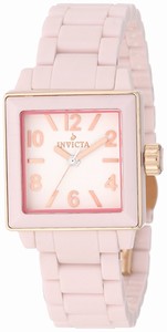 Invicta Quartz Analog Pink Ceramic Watch # 1178 (Women Watch)