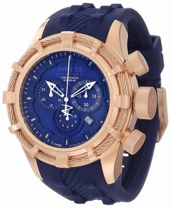 Invicta Quartz Chronograph Date Blue Silicone Watch # 11817 (Men Watch)