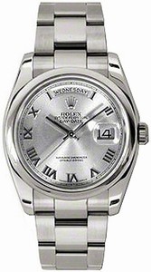 Rolex Swiss automatic Dial color Silver Watch # 118209 (Men Watch)