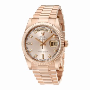 Rolex Automatic Dial color Pink Watch # 118235PDP (Men Watch)