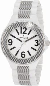 Invicta White Dial Stainless Steel Band Watch #1184 (Women Watch)