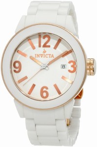 Invicta Swiss Quartz White Watch #1190 (Men Watch)